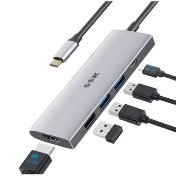0_360-3.jpg SSK TYPE C 5 IN ONE MULTI-FUNCTION ADAPTER SC213